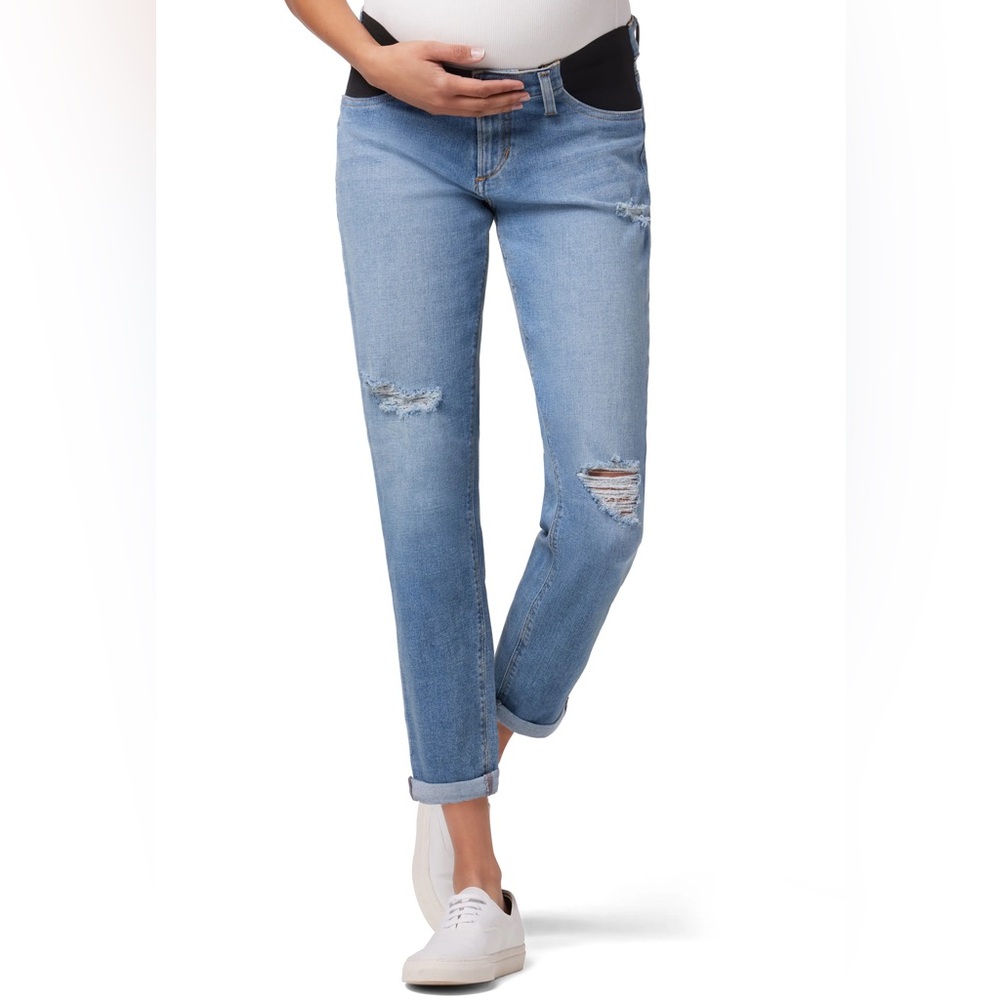 Joe’s The Bobby Ripped Ankle Boyfriend Maternity Jeans